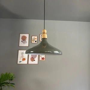 Antrasit Tekli Avize Kalın Ahşap Boncuk Sarkıt Salon Mutfak Pastane Lamba Aydınlatma Avizeler