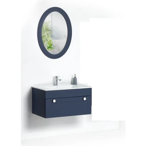Saydam Banyo Granit Lavabolu Lagoon 80 cm Alt Üst Banyo Dolabı Takımı