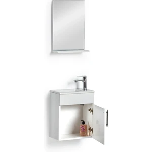 Saydam Banyo Mini 42 cm Alt Üst Banyo Dolabı Takımı