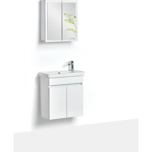 Saydam Banyo Marla 60X30 cm Alt Üst Banyo Dolabı Takımı