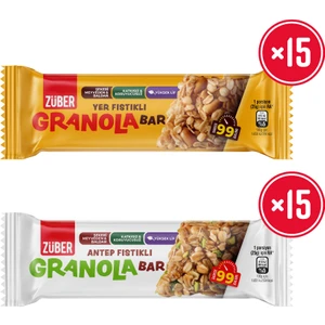 Antep Fıstıklı Granola Bar + Yer Fıstıklı Granola Bar