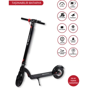 X8 Elektrikli Scooter - Max 700 W - Çıkartılabilir Batarya Özellikli Scooter