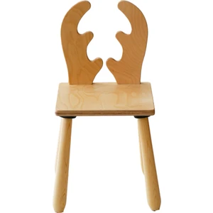 Wood & Joy Doğal Ahşap Çocuk Sandalye Geyik