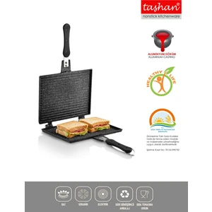 Maxi Ocak Üstü Döküm Granit Tost Makinesi