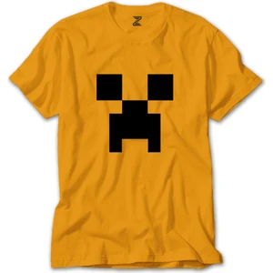 Mine-Craft Creeper Face Sarı Tişört Liyada