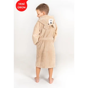 Pamuk Hanım Unisex Pamuklu Kapşonlu Yumuşacık Kız - Erkek Çocuk Bornozu