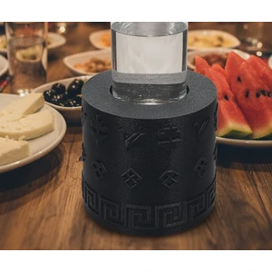 Tek Kadeh Jelli Ehlikeyf Kilim Motifli, Termojelli Paslanmaz Çelik Jel Donarak Soğutan