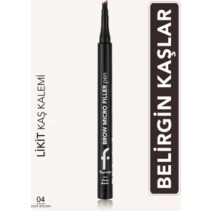 Brow Micro Filler Tarayıcı Keçe Uçlu Kaş Kalemi (04 Deep Brown) 8682536093040