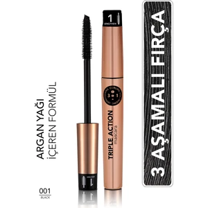 Triple Action Uzun-Kıvrık-Hacimli Görünüm Veren Ayarlanabilir Maskara (001) 8690604275588
