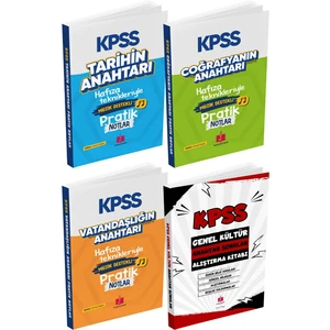 Anahtar Kitaplar Yayınevi 2026 KPSS Süper Dörtlü Konu Anlatım ve Soru Bankası Seti