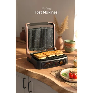 FR-TM01 Vintage Retro Izgara ve Tost Makinesi 6 Dilim Kapasiteli 2000W