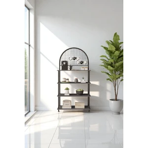 Çevir Kur Antrasit, 4 Raflı Kahve Köşesi Dolabı, Mutfak Standı, Mutfak Düzenleyici 71*170*35