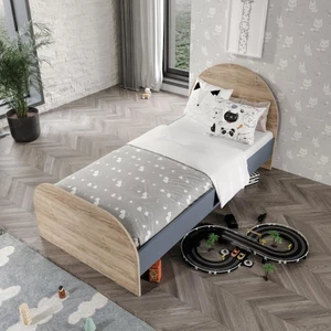 Izmir Tek Kişilik Karyola Tamamı Mdflam 90X190 Flora Antrasit