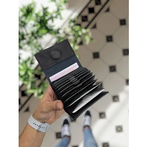 660  Deri İsme Özel Güçlü Mıknatıs Kilitli Akordeon Yelpaze Kartlık Cüzdan  Erkek Kadın Kullanım