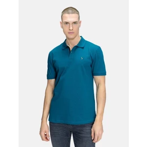 Blinky London Blinky Erkek Merserize Plaket Şeritli Polo Yaka Pike T-Shirt