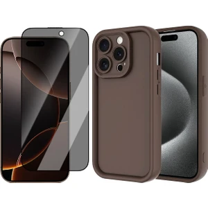 iPhone 14 Pro Max Kılıf Kamera Korumalı Zore Ananas Kapak + Hayalet Cam Ekran Koruyucu