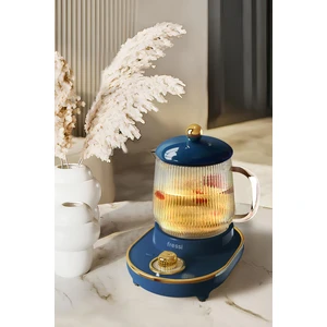 YSB-GC03 Venice Lacivert 600ml Elektrikli Çok Fonksiyonlu Cam Su Isıtıcısı Kettle Bitki Çayı Makinesi