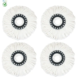 Döner Başlıklı Mikrofiber Mop Yedeği 4'lü Ekonomik Set