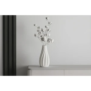 Modern Spiral Dekoratif Vazo (Seramik Görünümlü)