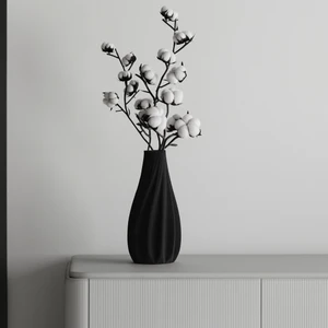 Modern Spiral Dekoratif Vazo (Seramik Görünümlü)