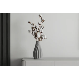 Modern Spiral Dekoratif Vazo (Seramik Görünümlü)