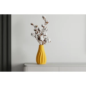 Modern Spiral Dekoratif Vazo (Seramik Görünümlü)