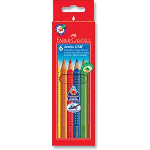 Jumbo Grip Boya Kalemi 6 Renk Ergonomik Tasarım ile El Yormayan 6'lı Set