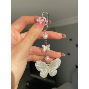 Pinky Lady Sedef Kelebekli Çanta Charmı