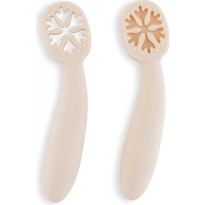 Silikon Ikili Ilk Kaşığım Ekru