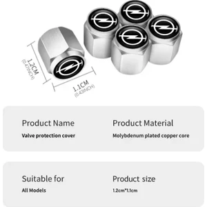 Logolu Metal Gümüş Siyah Renk 4 Adet Sibop Kapak