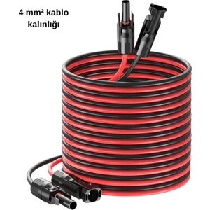 Solar Kablo Çap 4 Mm2 MC4SOKETLI