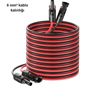 Solar Kablo Çap 6 Mm2 MC4SOKETLI