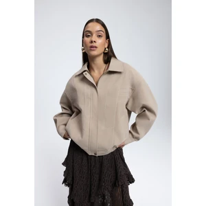 Osea Unisex Bej Bomber Ceket