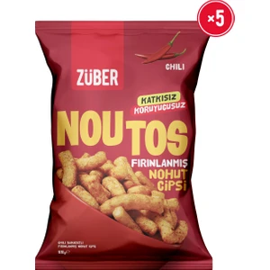 Noutos Fırınlanmış Nohut Cipsi Chili Baharatlı 55G x 5 Adet