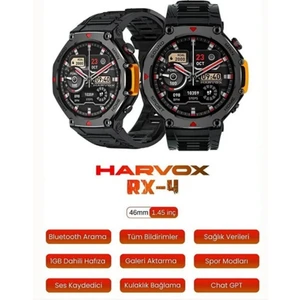 BGG Tech Harvox Watch Rx-4 Yeni Nesil Akıllı Saat Tam Dokunmatik Ekran & Uzun Pil Ömrü