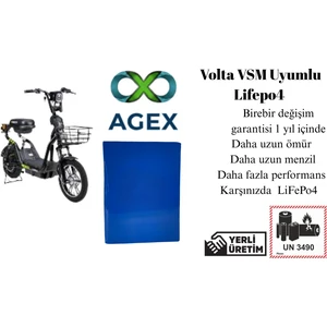 Agex Enerji Volta Vsm 48 Volt 18 Ah Batarya Lifepo4
