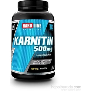 Hardline Nutrition L-Carnitine 500 mg Kapsül L-Karnitin Takviyesi – Enerji Artışı ve Yağ Yakımına Destek