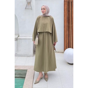 Etekli Tesettür Takım Haki