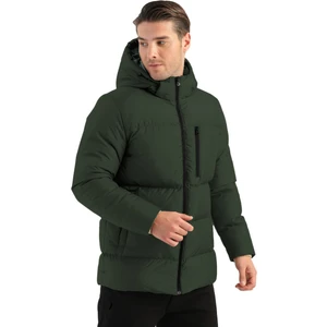 İçi Astarlı Su ve Rüzgar Geçirmez Cepli Kapüşonlu Erkek Mont