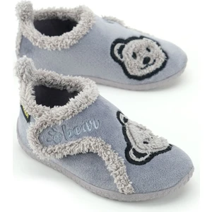 Erkek Çocuk Kışlık Pvc Rahat Taban Tek Cırt Cırtlı Ayarlanabilir Kemer Ev Okul Kreş Panduf Ayakkabı