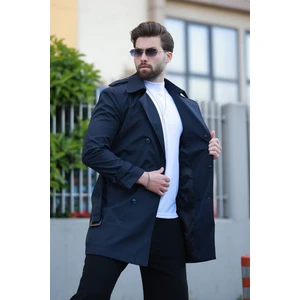 Erkek Premium Apoletli Deri Trençkot & Pardesü