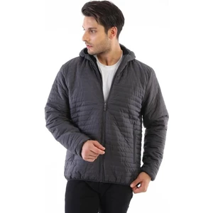 İçi Astarlı Cepli Kapüşonlu Jel Elyaf Su ve Rüzgar Geçirmez Şişme Kışlık Erkek Mont