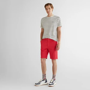 Erkek Kırmızı Slim Fit Şort