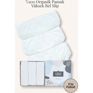 Must Have | 3'lü Organik Pamuk Yüksek Bel Slip Külot