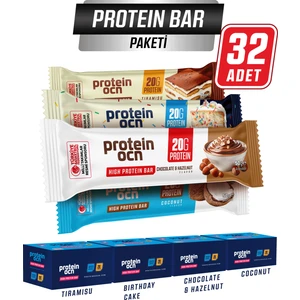 Protein Bar Paketi - 50G x 32 Adet