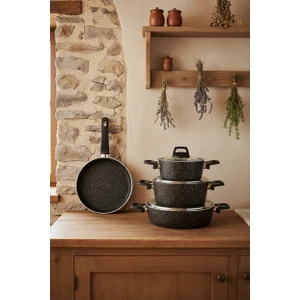 Vormi 7 Parça Tencere Seti Siyah
