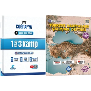 Coğrafyanın Kodları TYT Coğrafya 1 Kitap 3 Kamp Video Ders Kitabı ve Coğrafyanın Kodları Türkiye Haritaları Seti Kr Akademi Yayınları