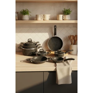 Anita 13 Parça Tencere Seti Siyah