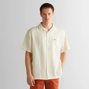 Erkek Krem Regular Fit Klasik Yaka Gömlek