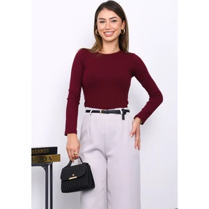 İmaj Butik Mürdüm Parmak Geçmeli Modal Body